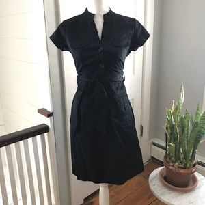 Banana Republic Belted Cap Sleeve Shirt Dress